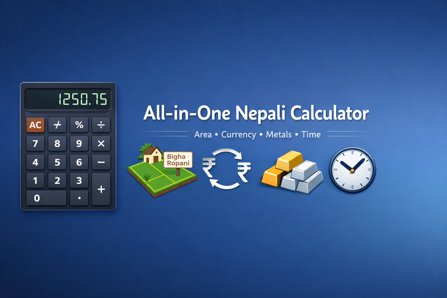 Nepali Calculator with Area, Currency & Time Conversions | maheshgupta.com.np